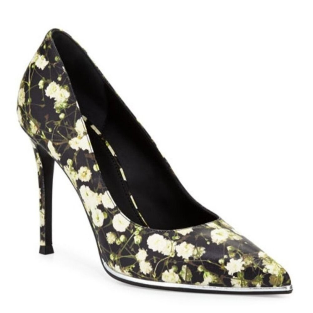 GIVENCHY 41 11 Escarpin Floral Print Pumps Photorealistic Babys Breath Stiletto